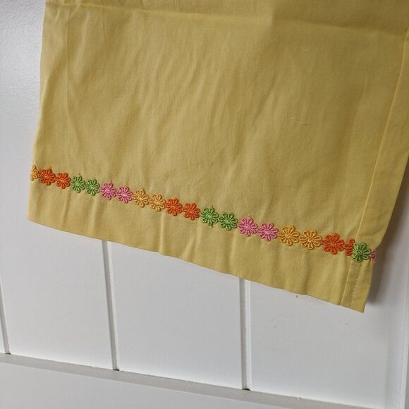ban.do Cropped Leisure Pants Daisy Chain Yellow PJ Bottoms (SIZE S) NWT - Picture 3 of 8